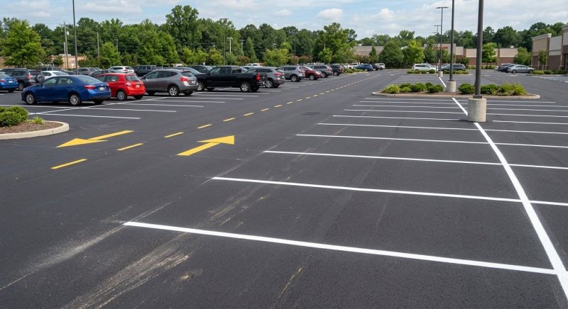 Concrete Parking Lot Striping in Acworth, GA